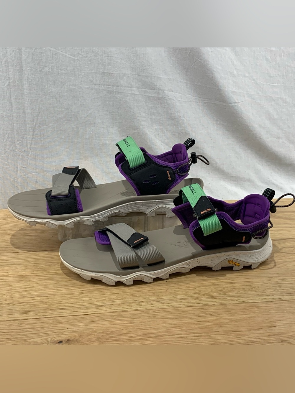 Merrell Speed Fusion Men’s Size 14 Moon Rock Multicolor Strap Sandals Vibram